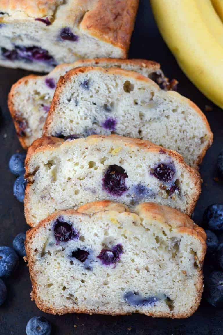 Banana Blueberry Bread With Cream Cheese Butter Your Biscuit