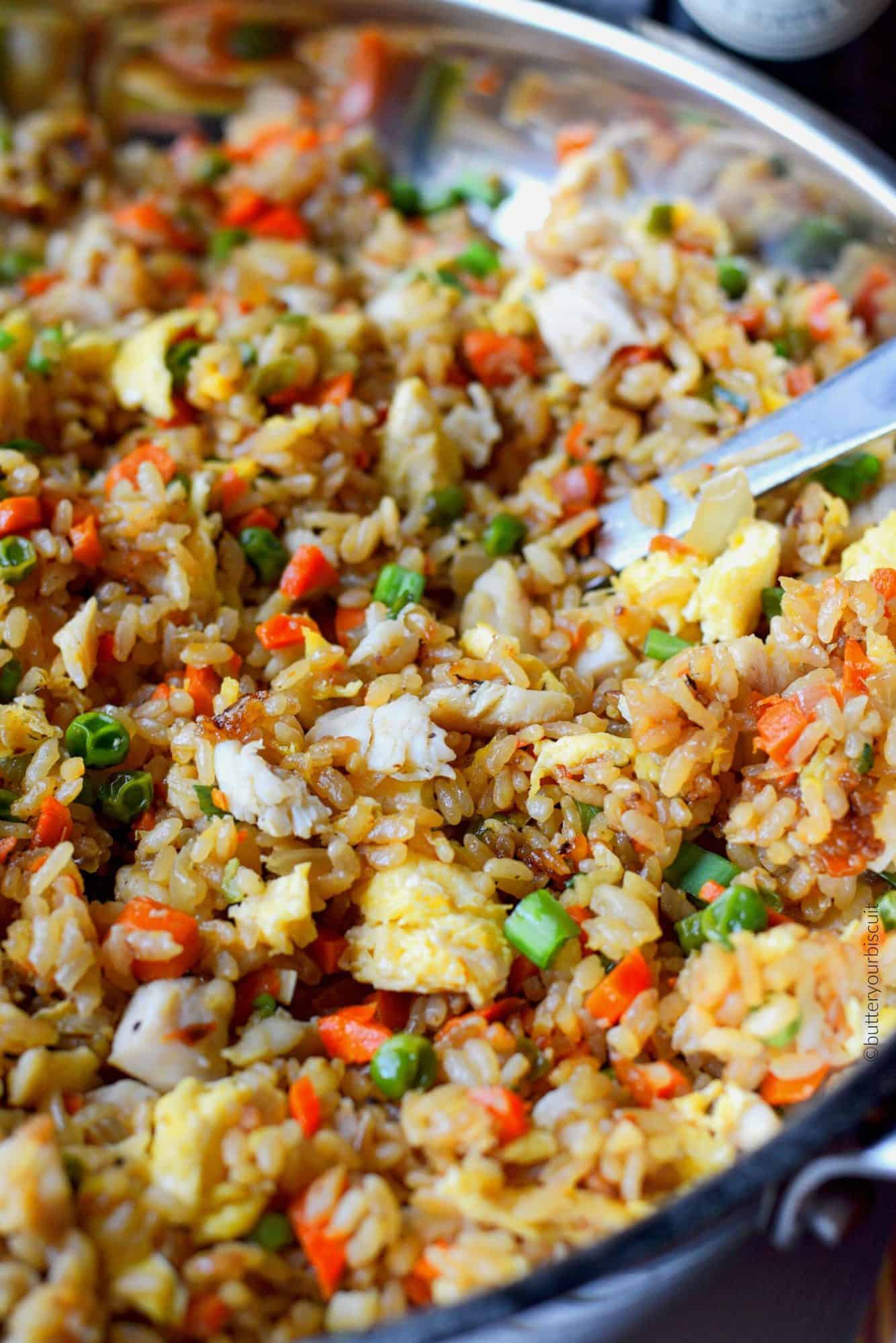 Chicken Fried Rice Recipe - Butter Your Biscuit