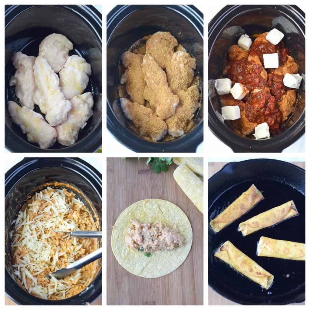 pepper jack chicken taquitos prep steps