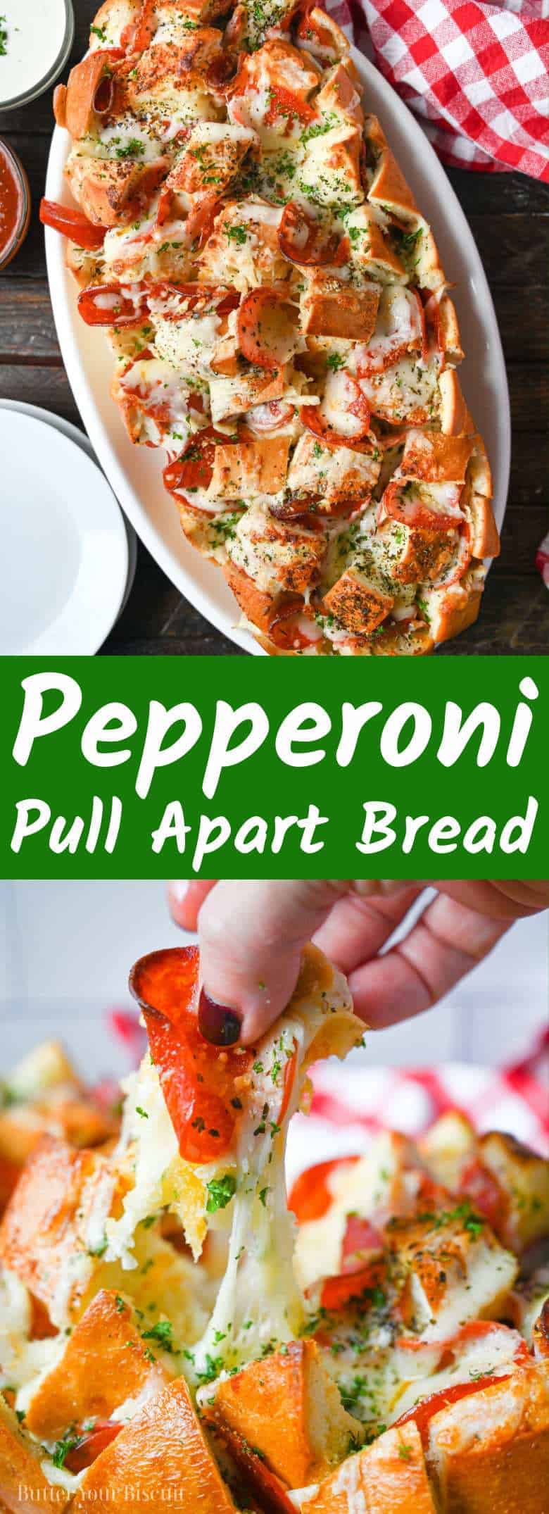 Pepperoni Pull-Apart Bread Recipe-Butter Your Biscuit