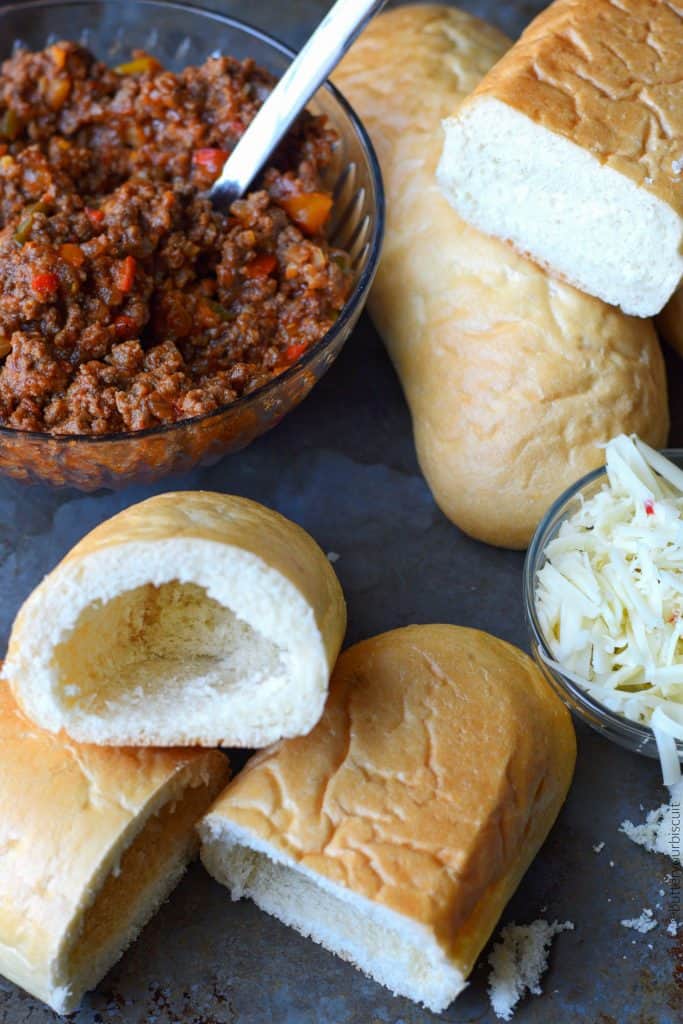 Sloppy joe stuffed rolls