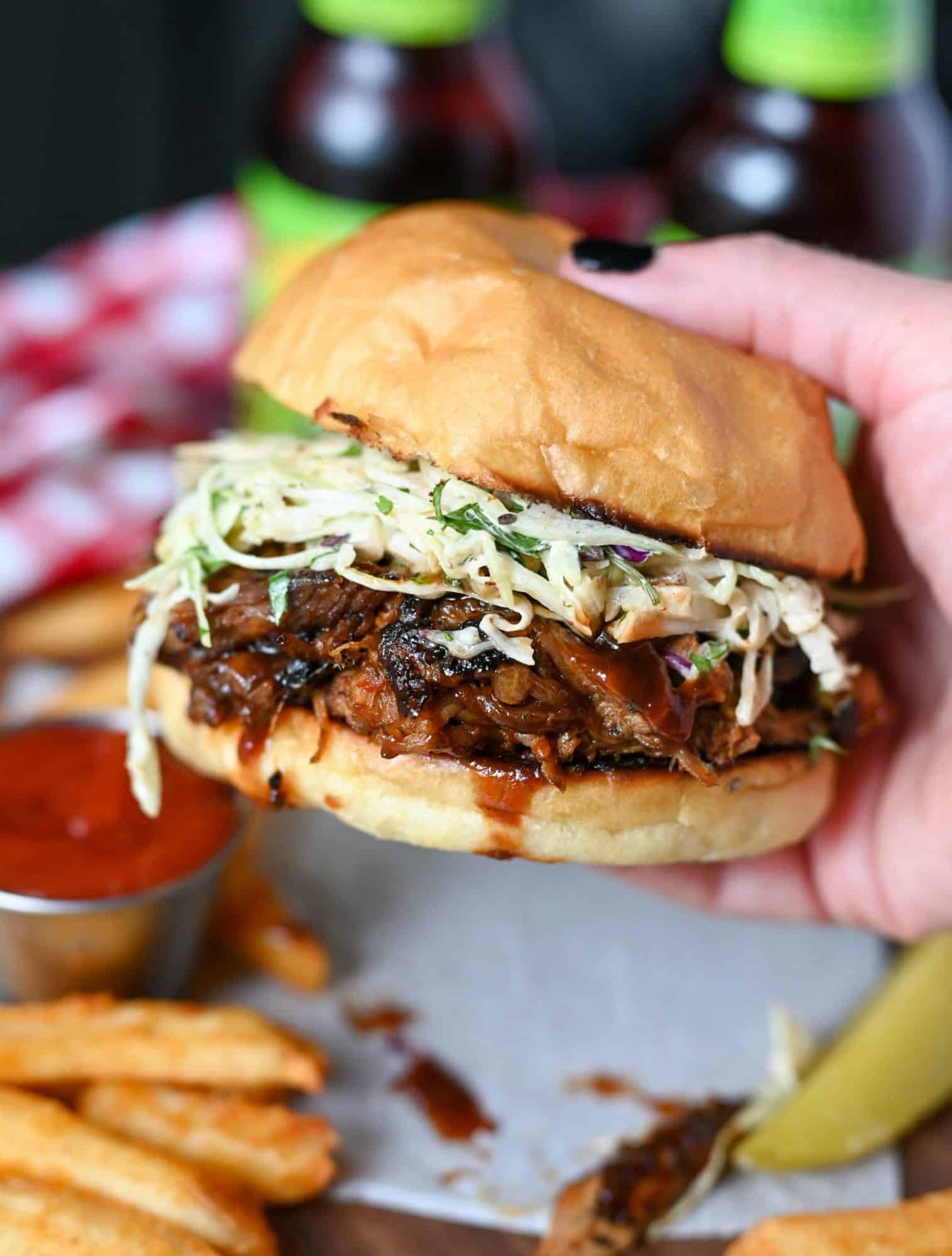 Slow Cooker Pulled Pork Sandwich-Butter Your Biscuit