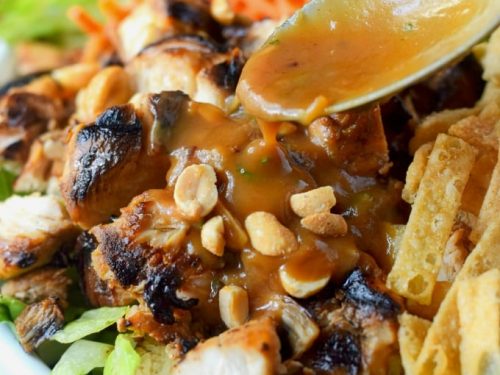 chinese chicken salad with red chile peanut dressing Asian Chicken Salad Recipe