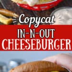 In n out burger being help and a side of special sauce Pinterest pin.