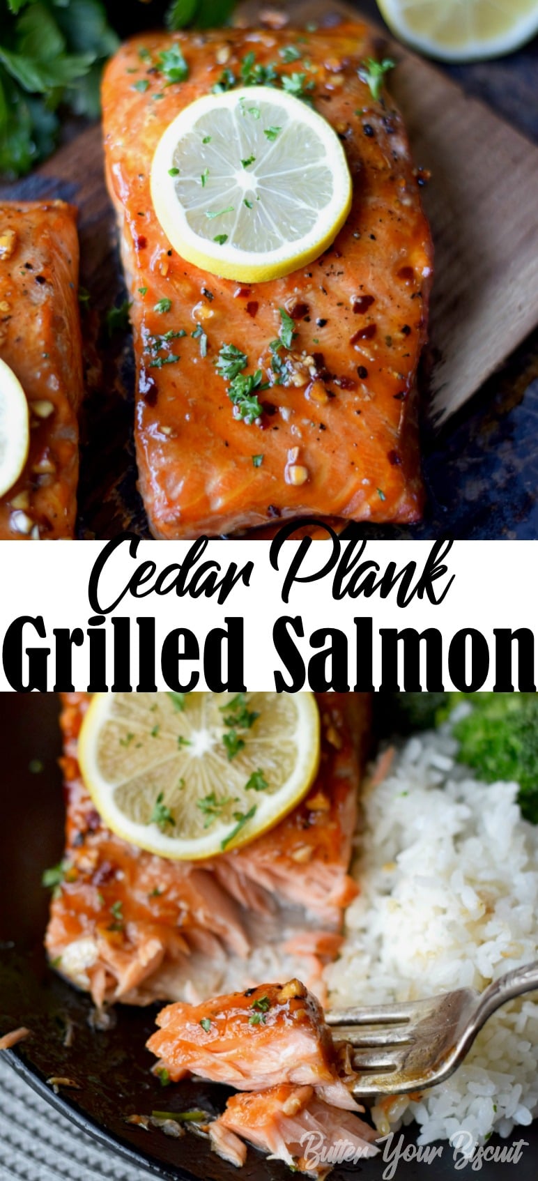 Cedar Plank Grilled Salmon | Butter Your Biscuit