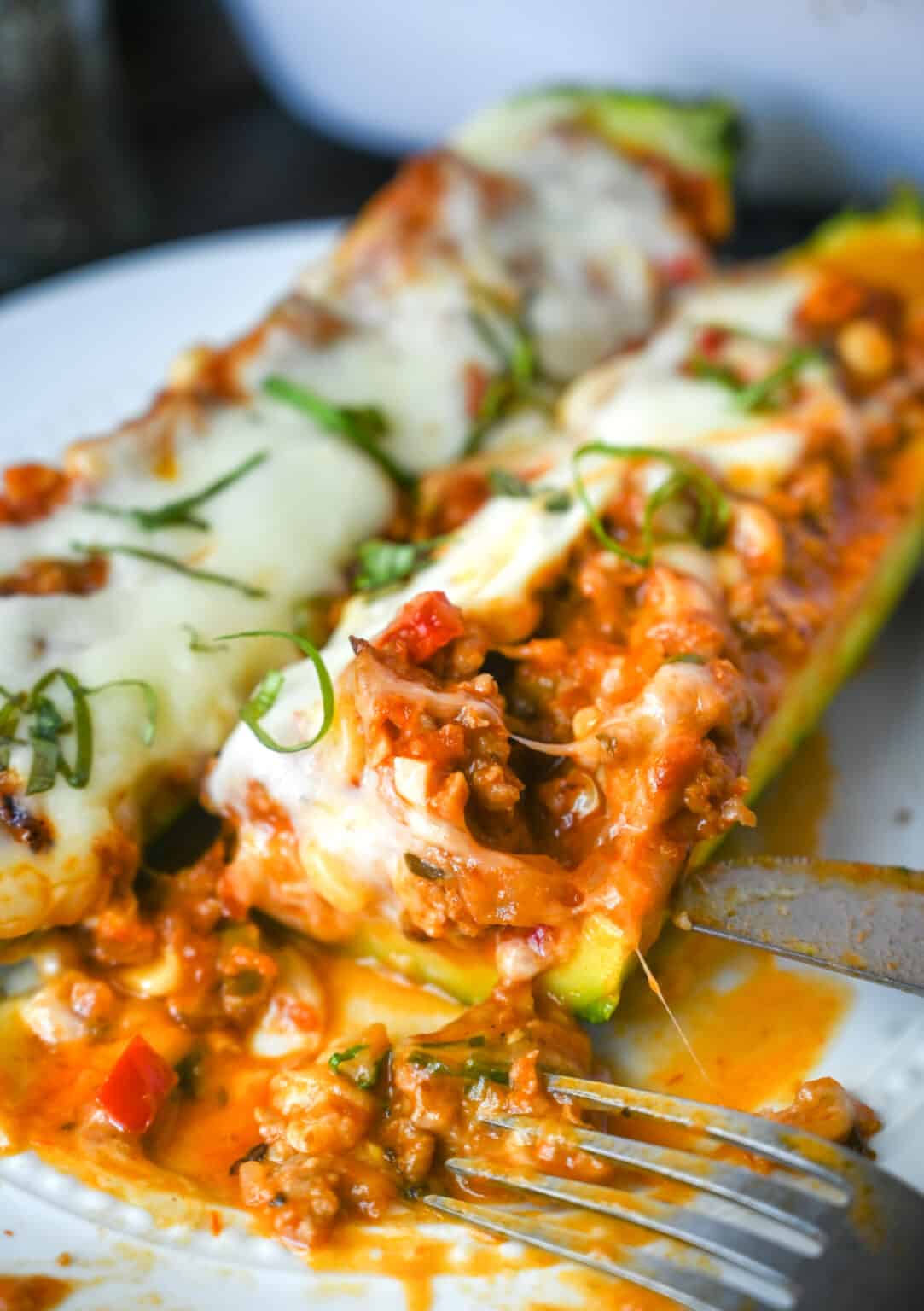 Italian Sausage Zucchini Boats - Butter Your Biscuit