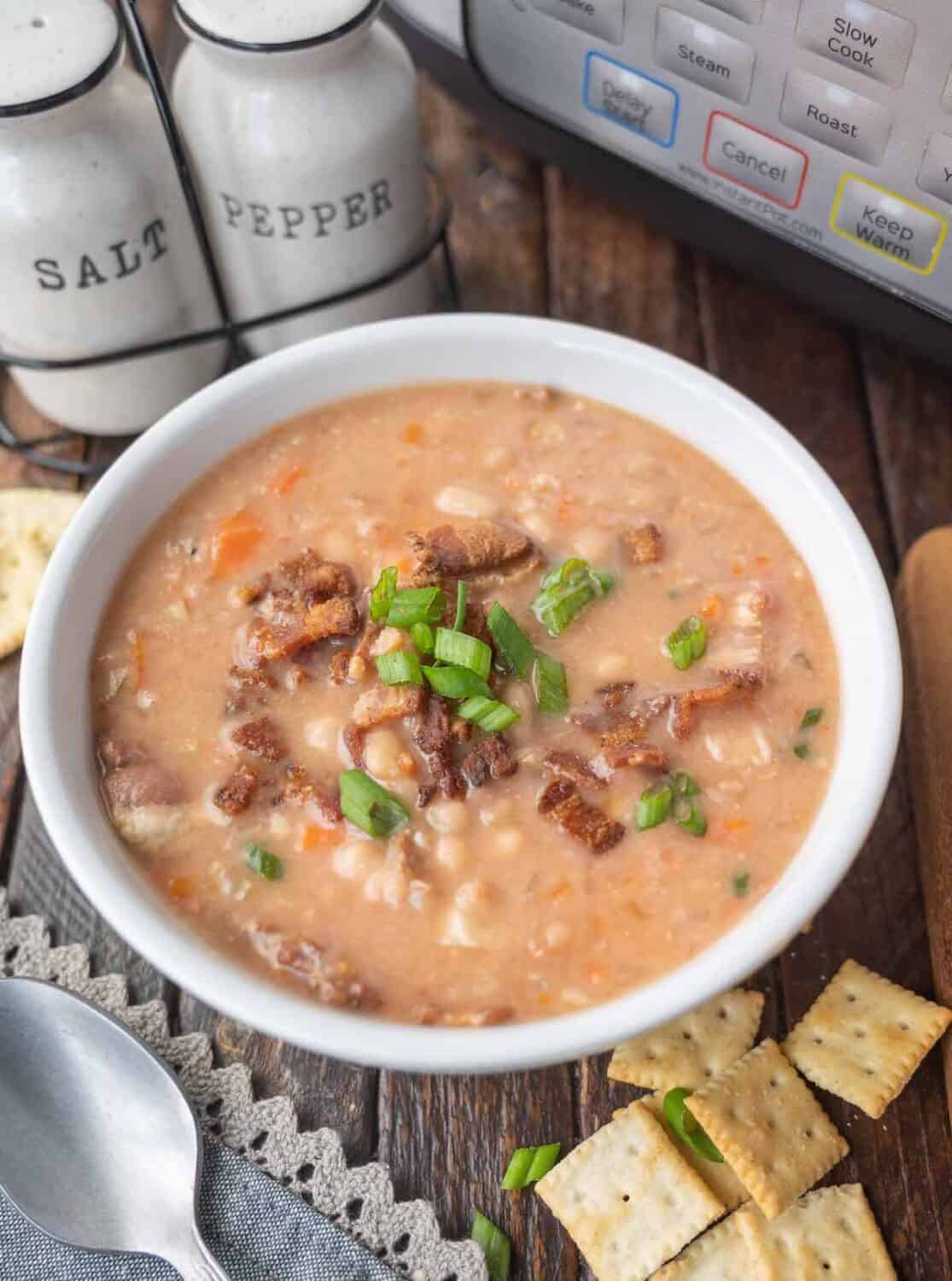 Slow Cooker Bean and Bacon Soup RecipeButter Your Biscuit
