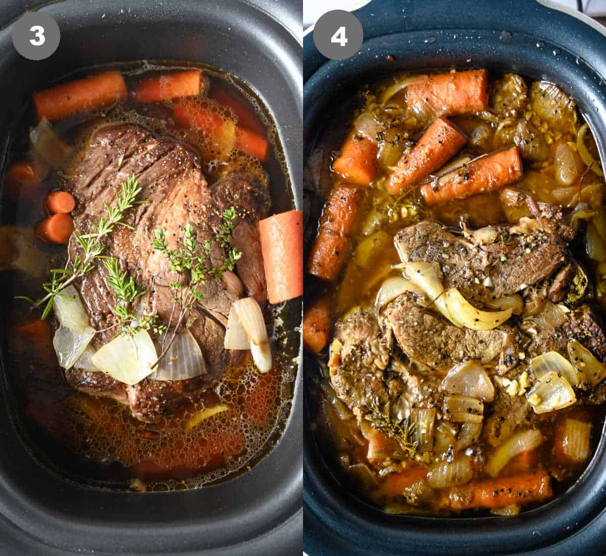 Everything placed in a slow cooker and cooked.