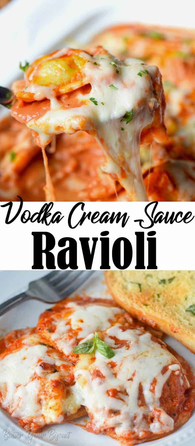 Baked Ravioli with Vodka Cream Sauce Butter Your Biscuit
