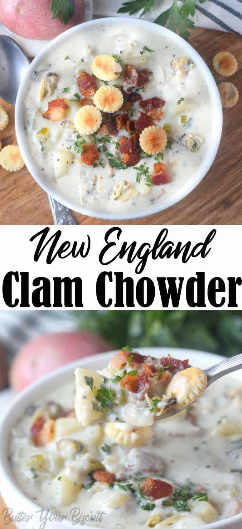 New England Clam Chowder Recipe - Butter Your Biscuit