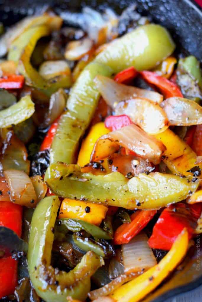 Grilled Tri-Tip with Onions and Peppers