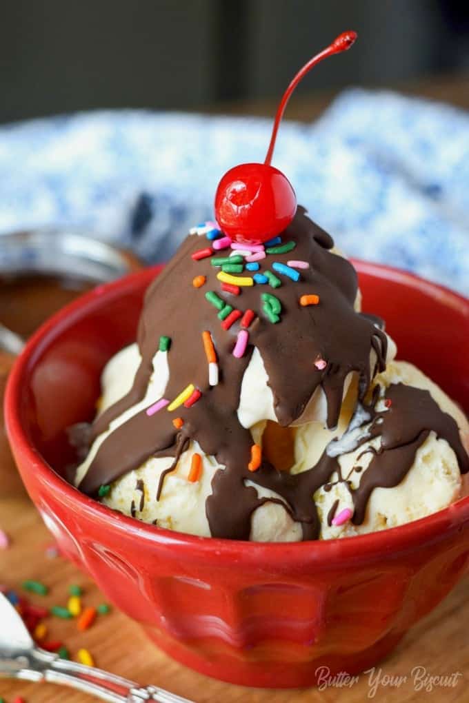 Magic Shell and Potato Stix on Ice Cream Recipe