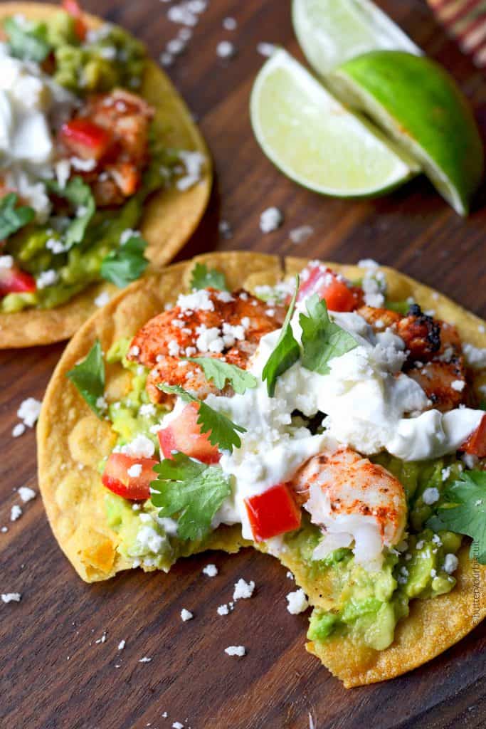 Cajun shrimp avocado tostadas 