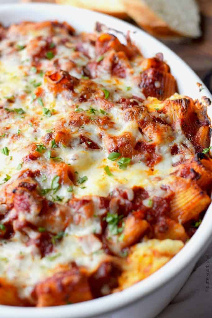 Spicy Italian Sausage Baked Ziti