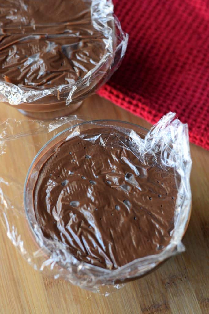 Homemade chocolate pudding