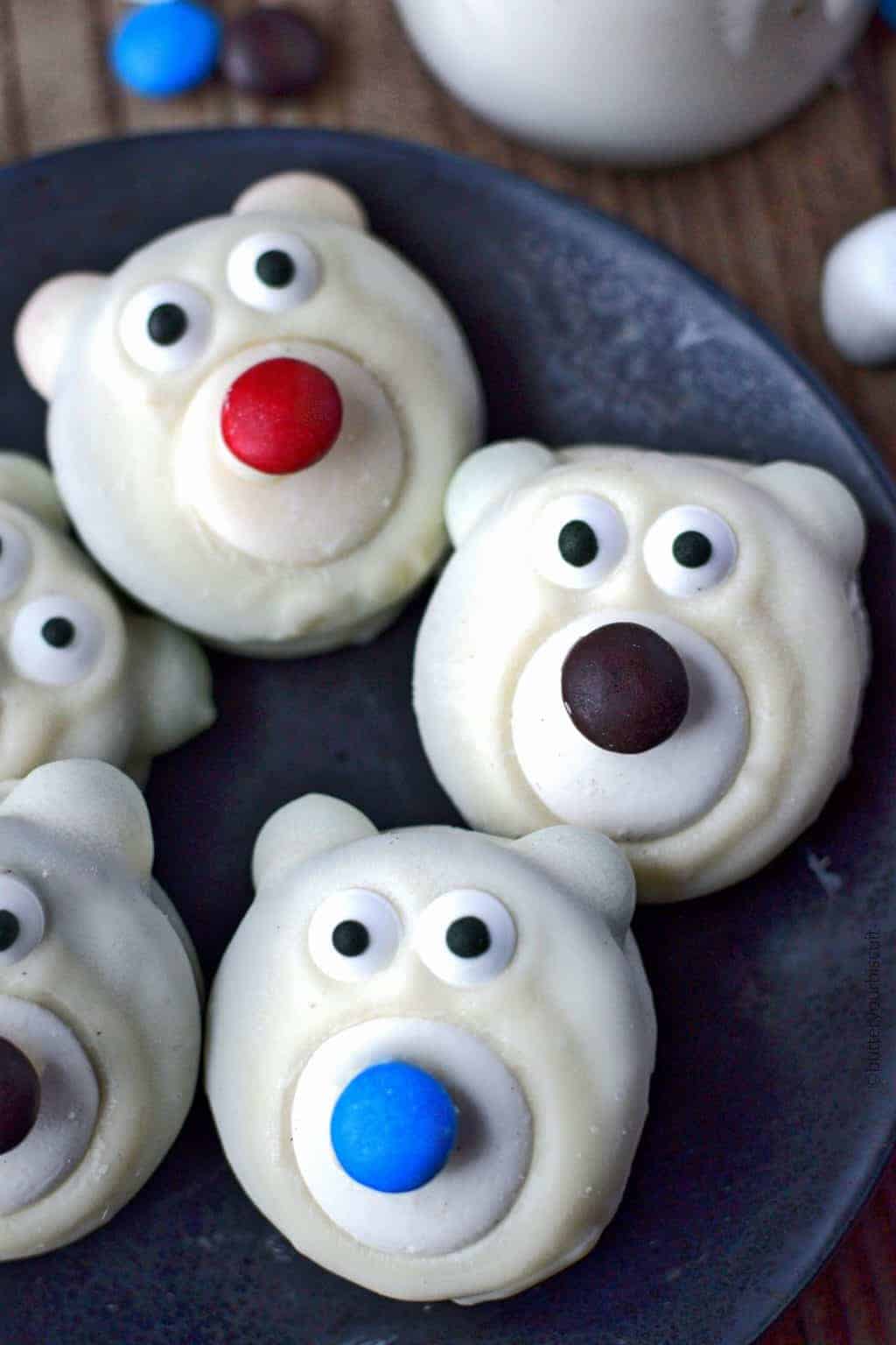 No-Bake Polar Bear Cookies Recipe- Butter Your Biscuit