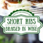 Short ribs braised in red wine.