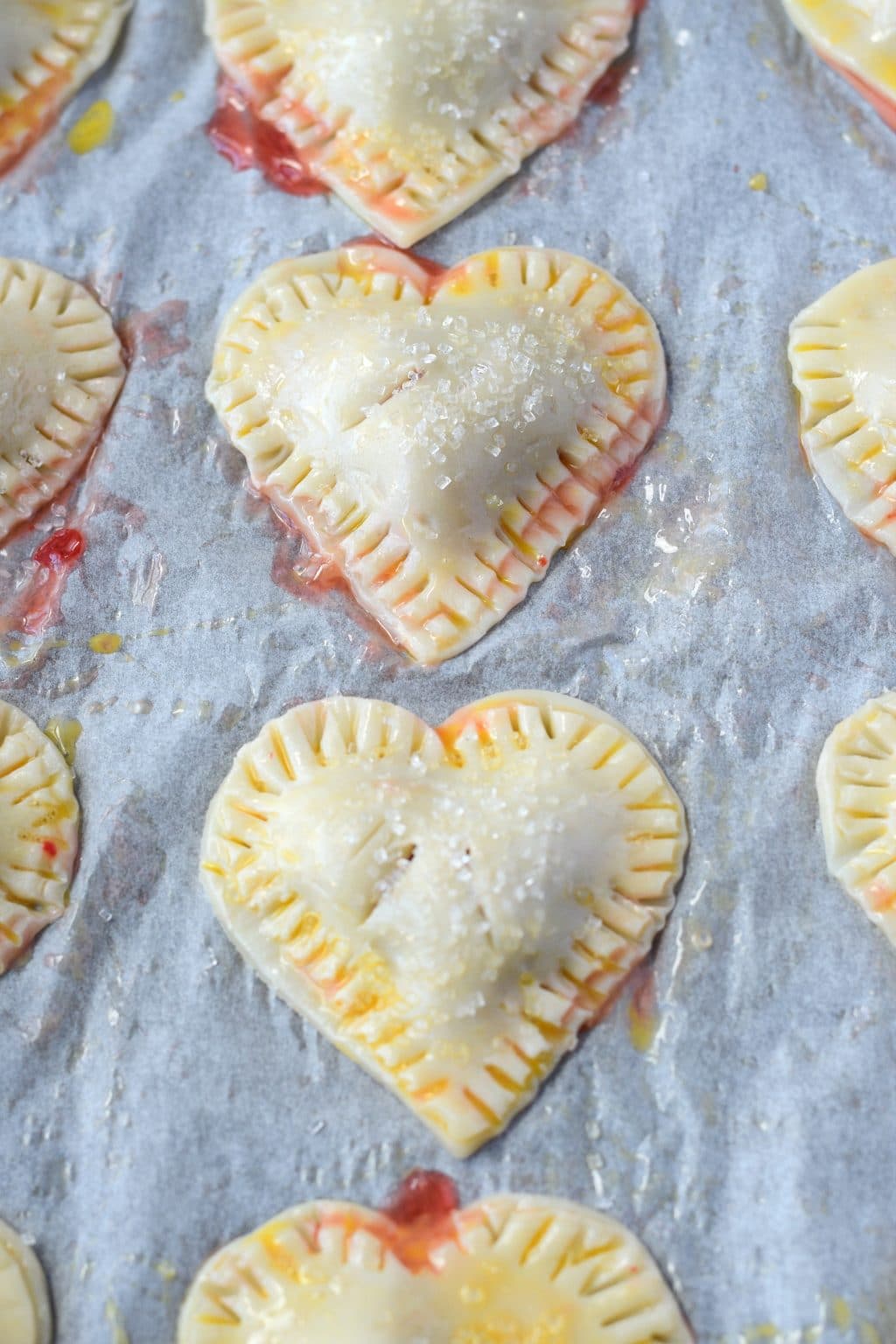 Heart shaped cherry hand pies