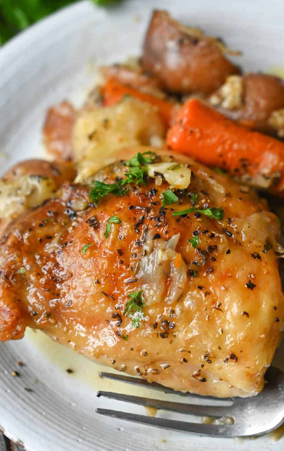 Garlic Herb Roasted Chicken and PotatoesButter Your Biscuit