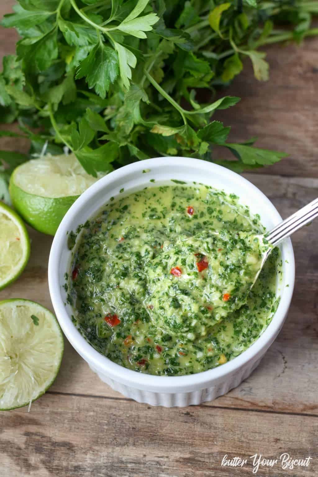 homemade chimichurri sauce