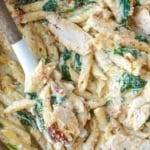 Tuscan chicken pasta pinterest pin.