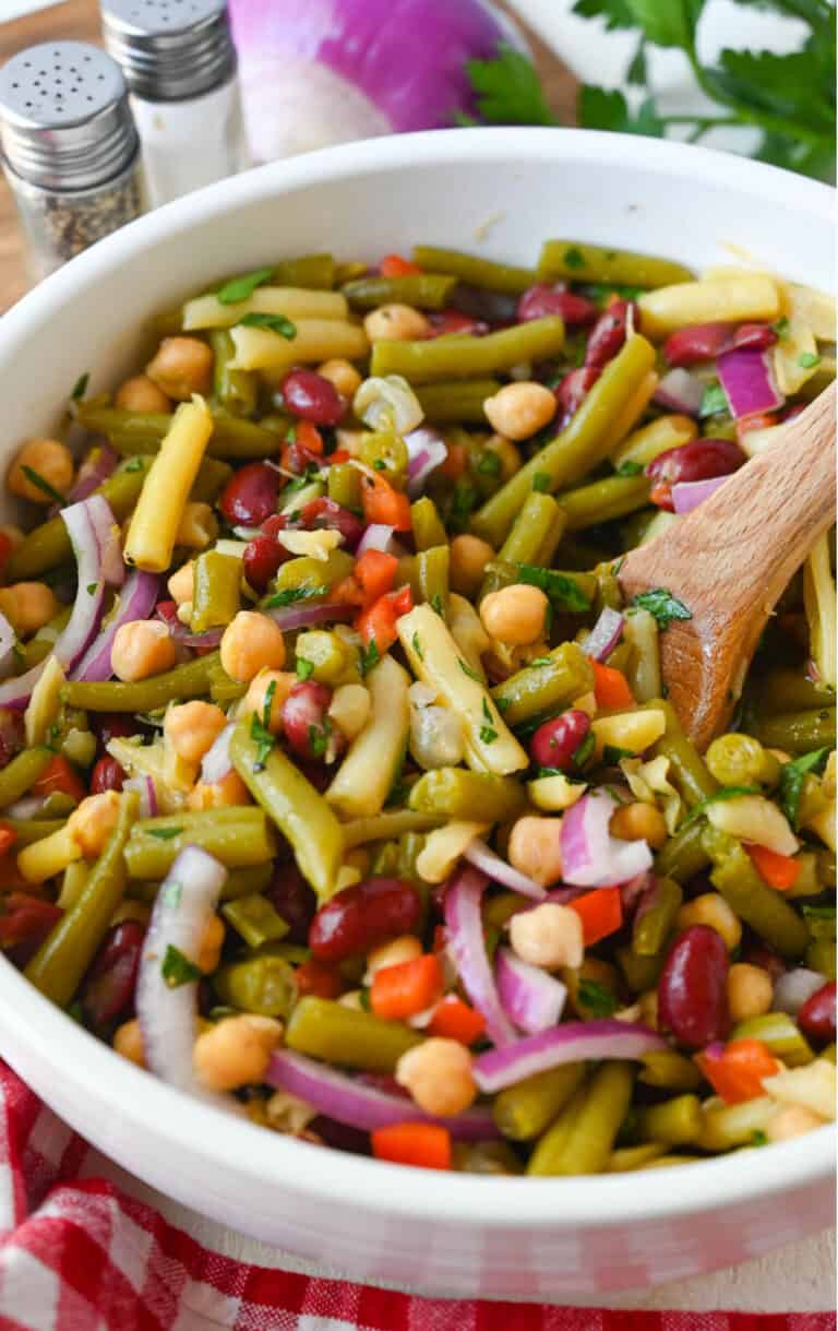 Easy Four Bean salad Recipe-Butter Your Biscuit