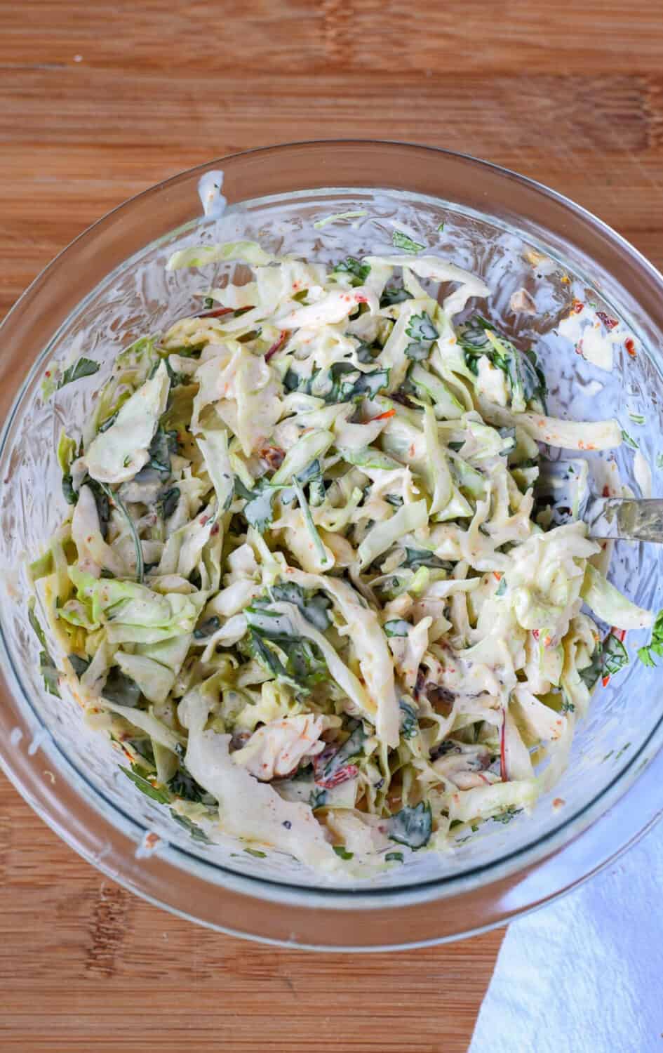 Chipotle slaw in a bowl.