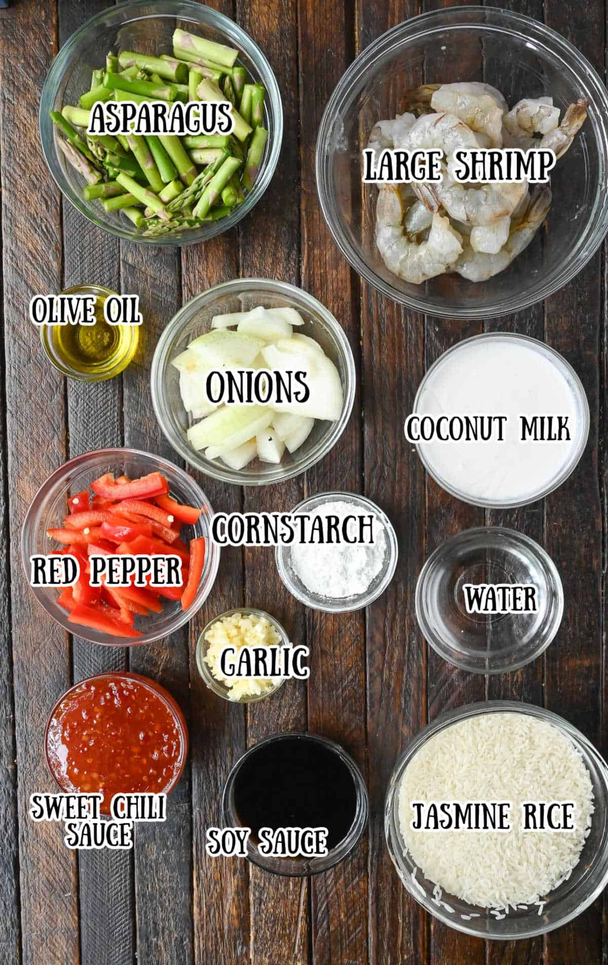 All the ingredients needed for this stir fry.