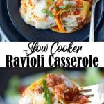 slow cooker ravioli casserole
