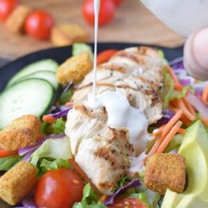 chicken salad with ranch homemade salad dressing