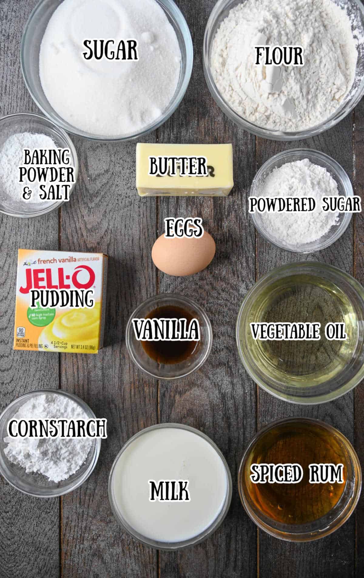 All the ingredients needed for this recipe.