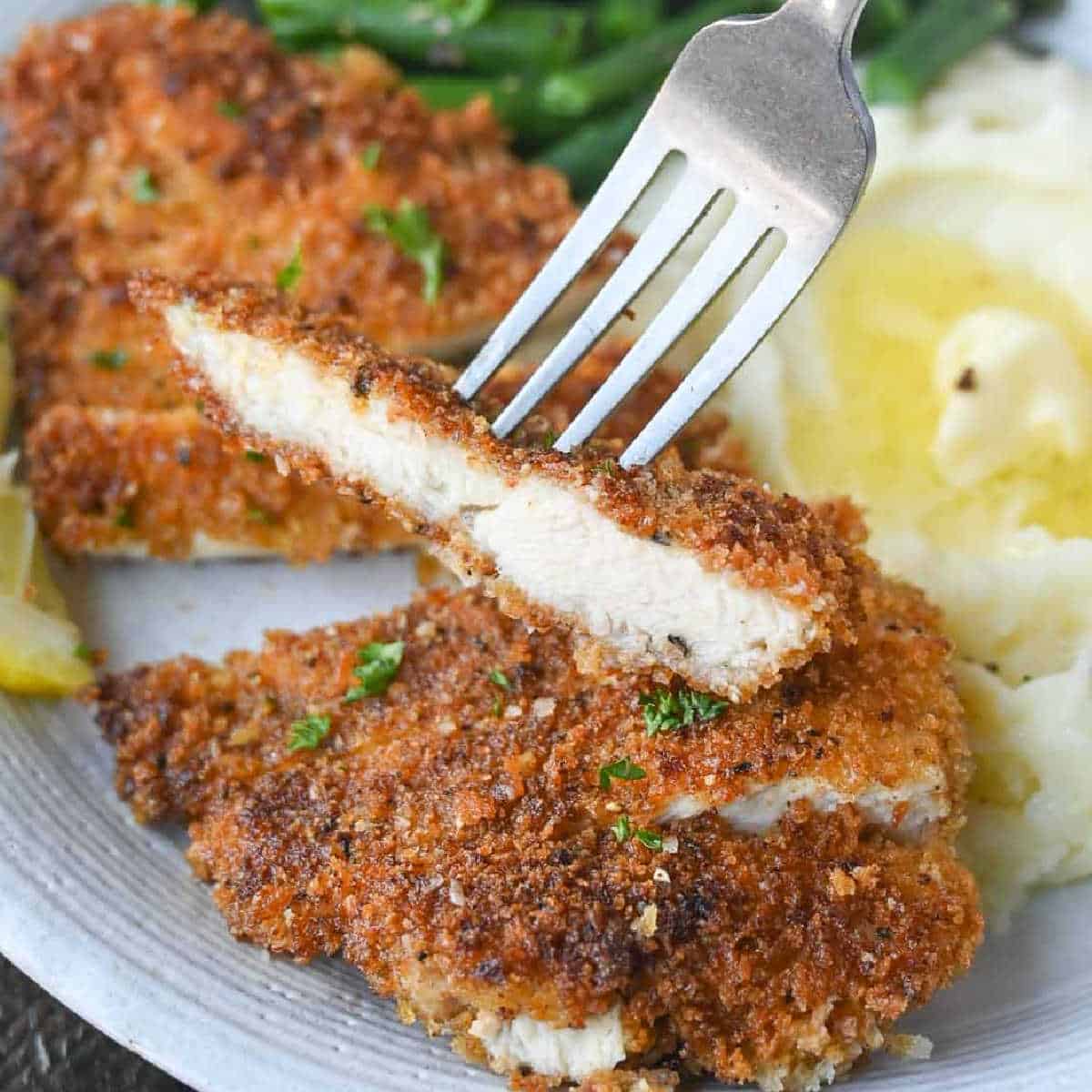 Shallow Fried Chicken Cutlets