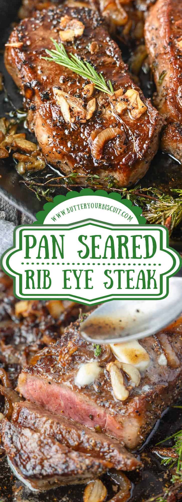 Pinterest Rib Eye:images Pan Seared Rib Eye Steak with Garlic - Butter Your Biscuit