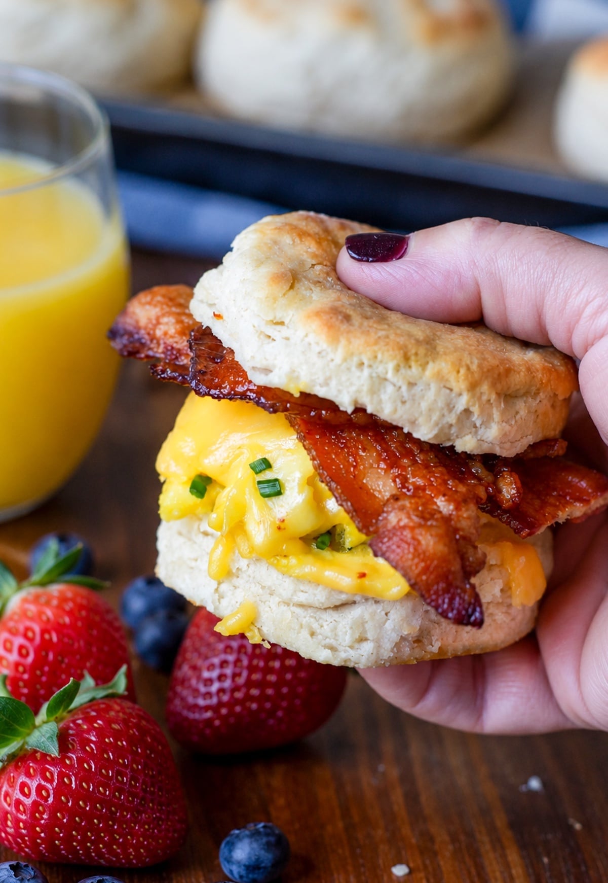 Bacon egg and cheese biscuit being hels.