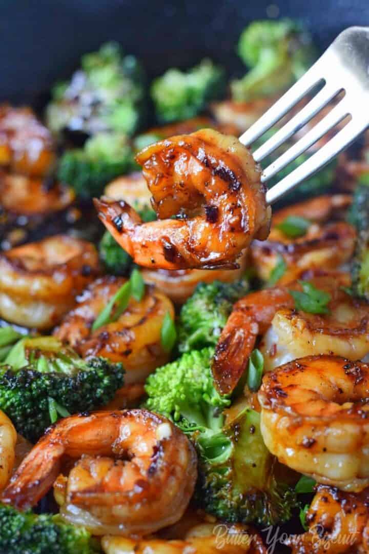 Honey Garlic Butter Shrimp and Broccoli | Butter Your Biscuit