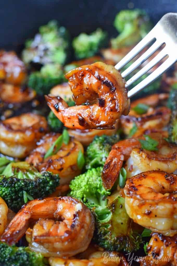 Honey Garlic Butter Shrimp and Broccoli