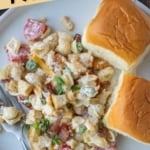 Bacon ranch pasta salad pinterest pin.