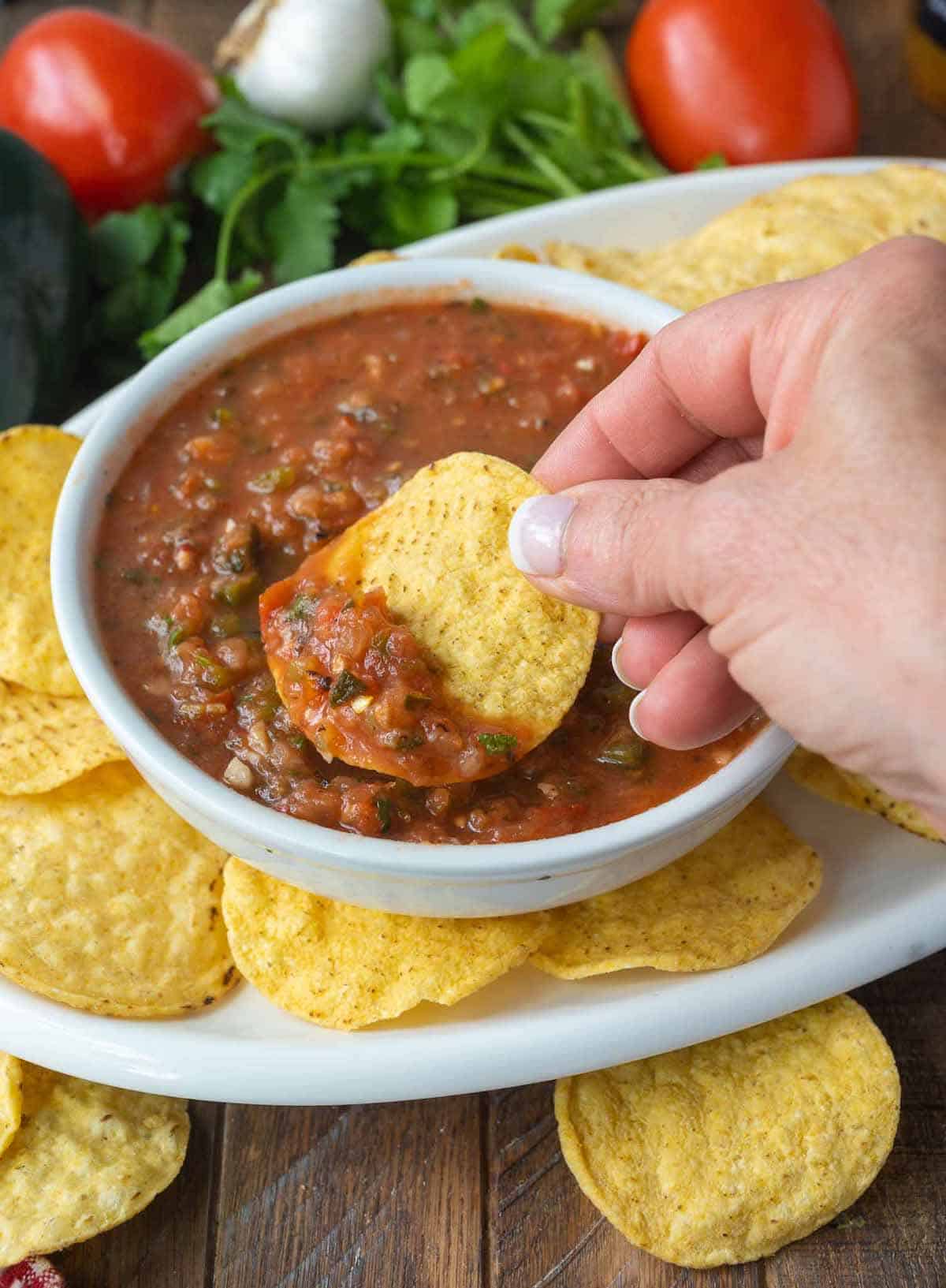 Roasted Tomato Salsa - Gimme Some Oven