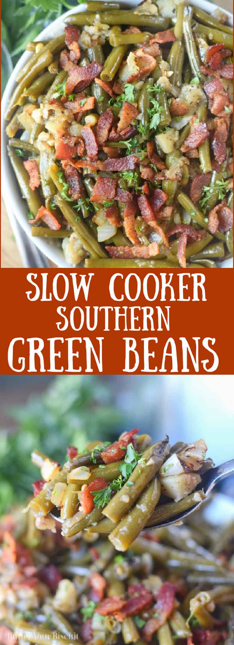 Slow Cooker Green Beans Recipe- Butter Your Biscuit