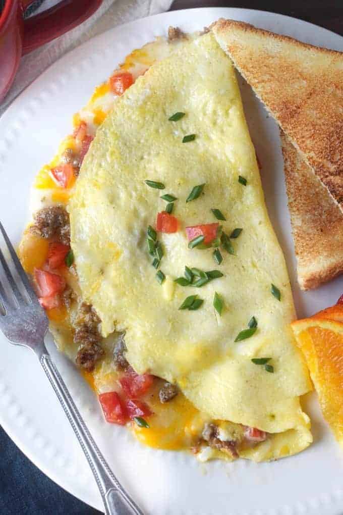 cheese and onion omelette