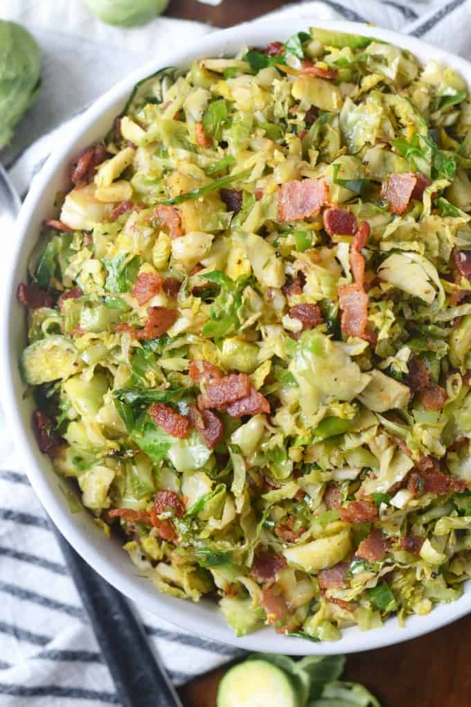 Shredded Brussels Sprouts with Bacon Butter Your Biscuit