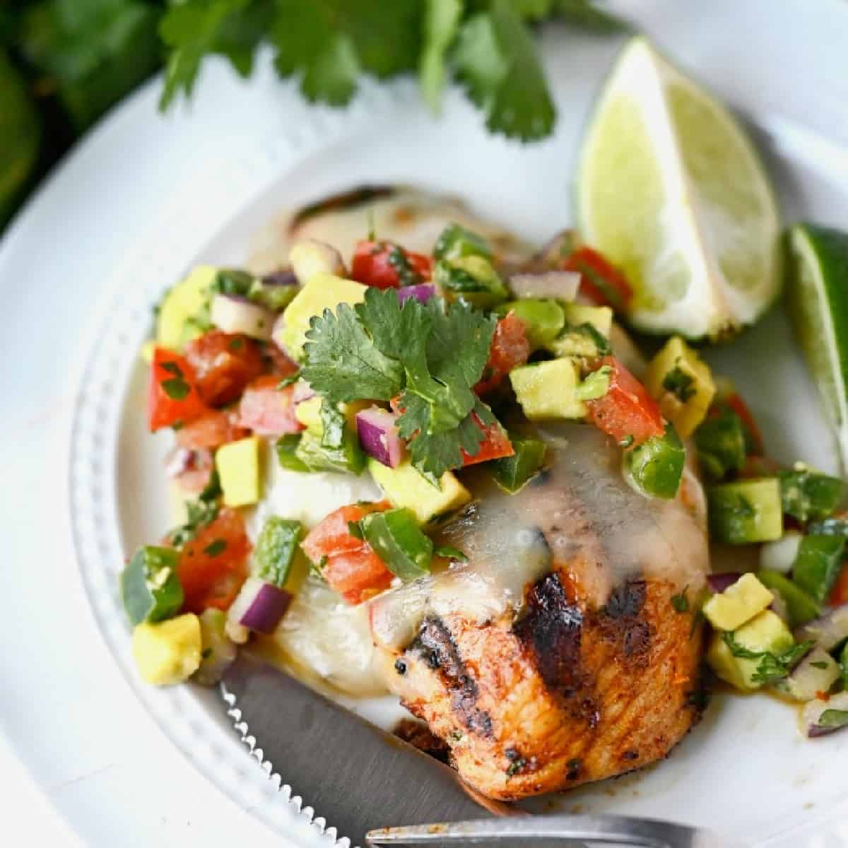 Grilled Chicken With Avocado Salsa   Butter Your Biscuit