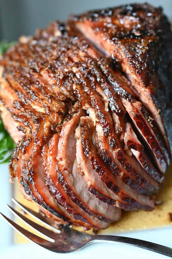 Slow Cooker Honey Glazed Ham - Butter Your Biscuit