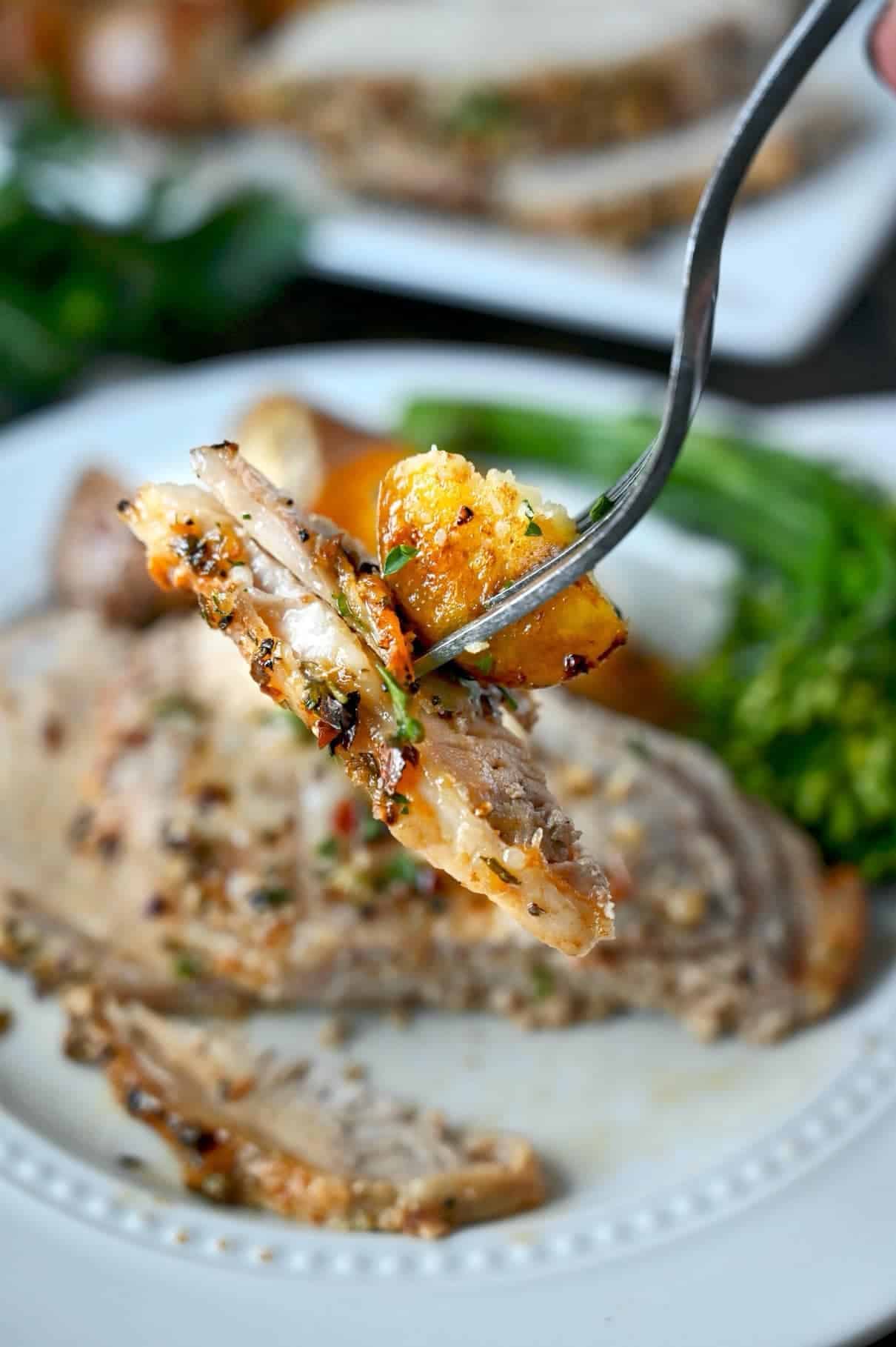Herb Crusted Pork Loin Recipe- Butter Your Biscuit