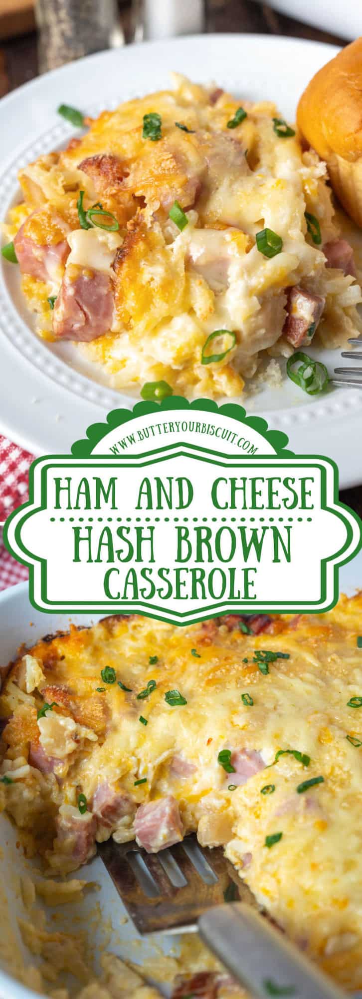 Ham and Cheese Hash Brown Casserole | Butter Your Biscuit