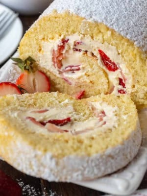 A slice cut off of the cake.