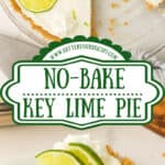 A pinterest pin of key lime pie.