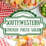 A pinterest pin of southwest chicken salad.