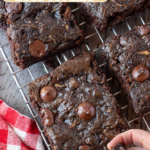 Double chocolate zucchini brownies pinterest pin.