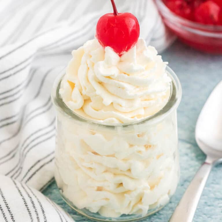 Cool whip in a dessert dish.